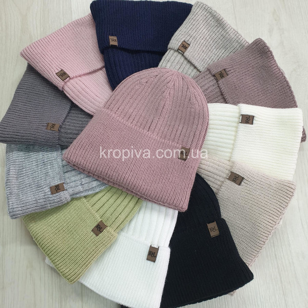 Женская шапка на флисе микс оптом 021025-602