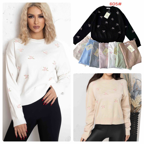 Женский свитер 605 микс оптом 071025-04