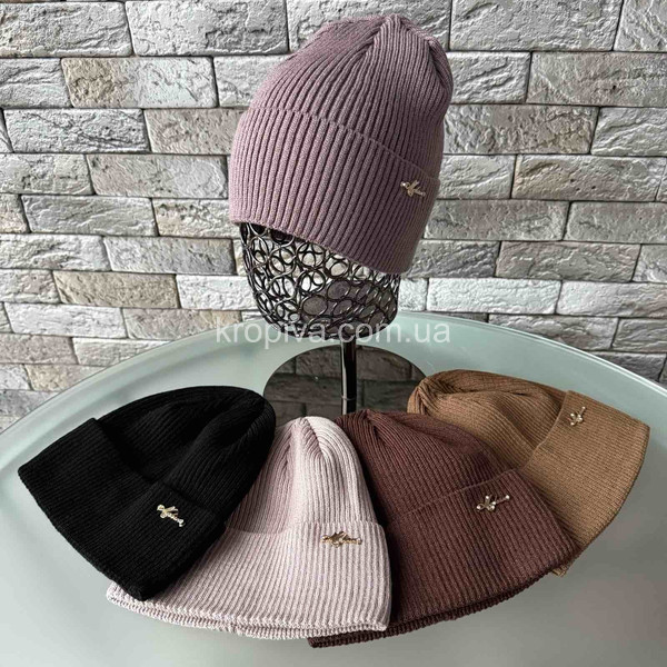 Женская шапка одинарная вязаная оптом 151025-97
