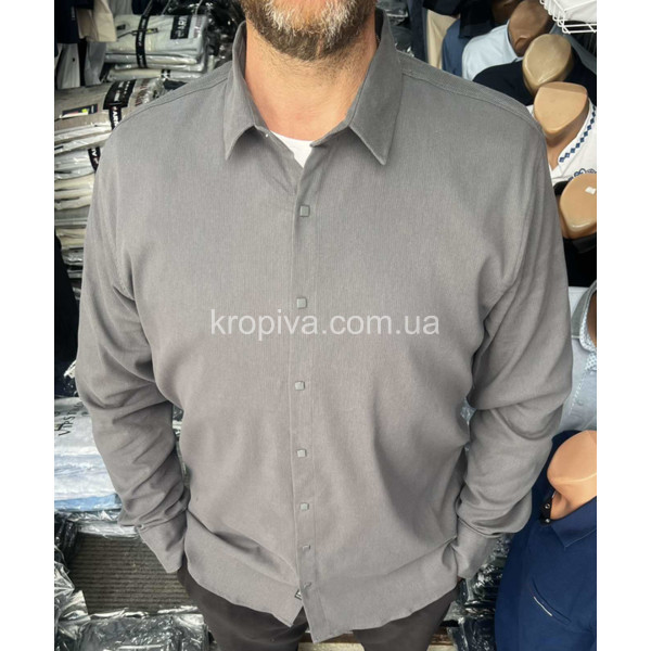 Мужская рубашка микровельвет батал Турция оптом 171025-775