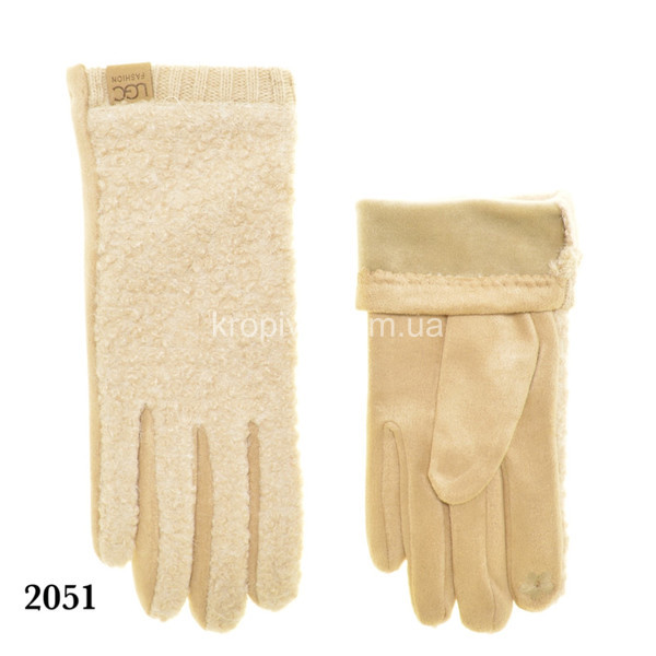 Перчатки женские 2051 ПЖМ микс оптом 261025-659