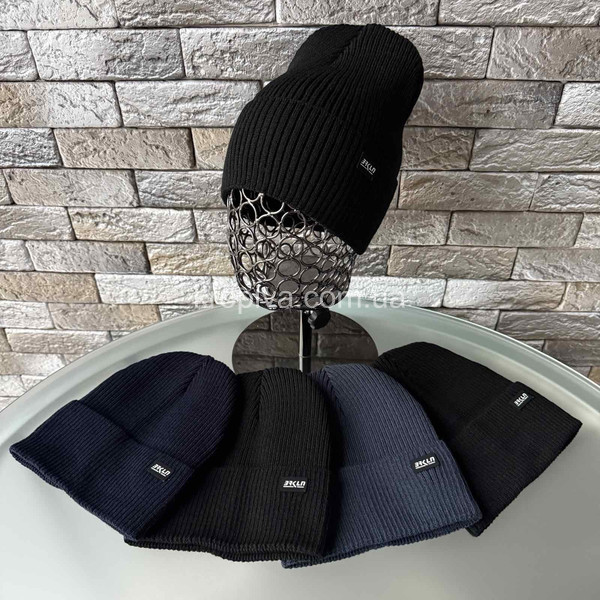 В'язана чоловіча шапка оптом 071125-92