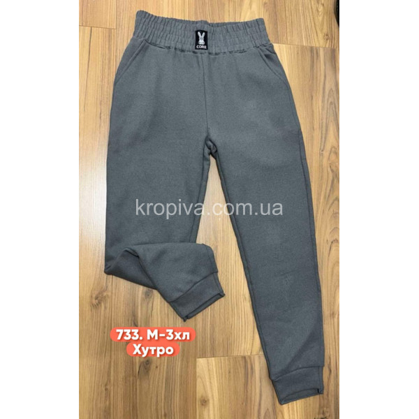 Женские спортивные штаны на меху норма оптом 221125-750