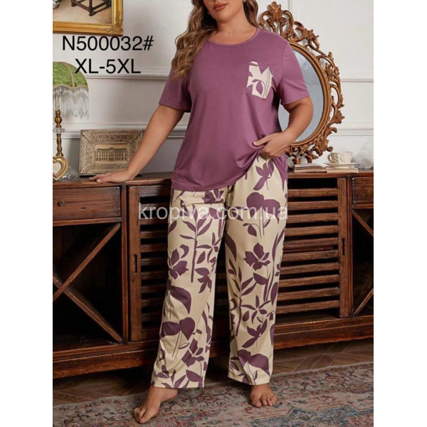 Женская пижама батал оптом 031225-18