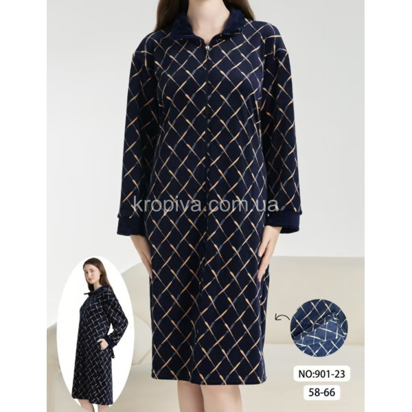 Женский халат длинный рукав оптом 081225-25