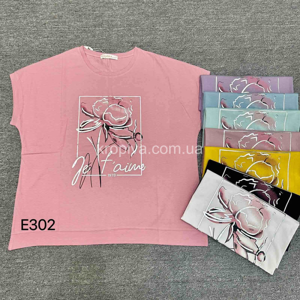 Женская футболка батал микс оптом 110126-635