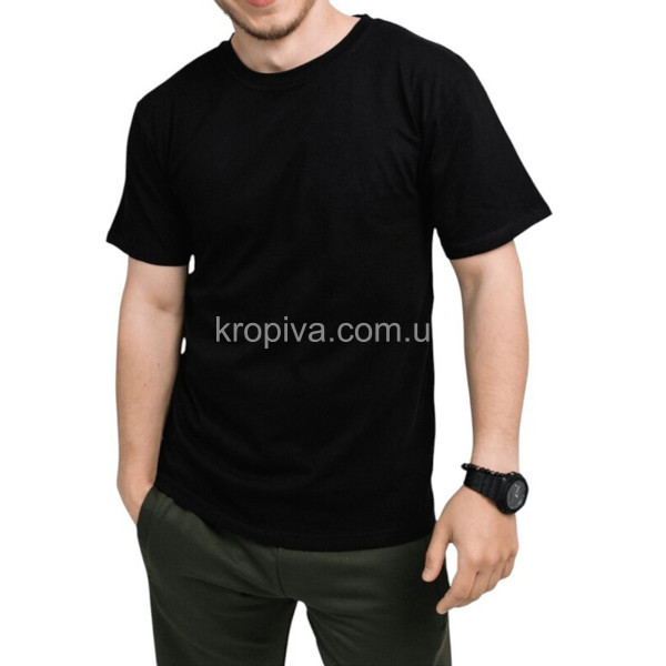 Мужская футболка 080 черный  батал оптом 140126-04