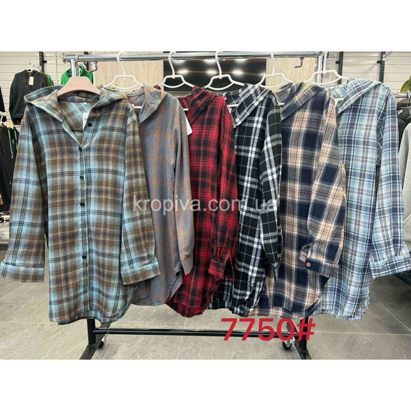 Женская рубашка 7750 фланель оптом 210126-746