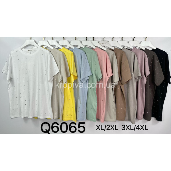 Женская футболка батал микс оптом 220226-690