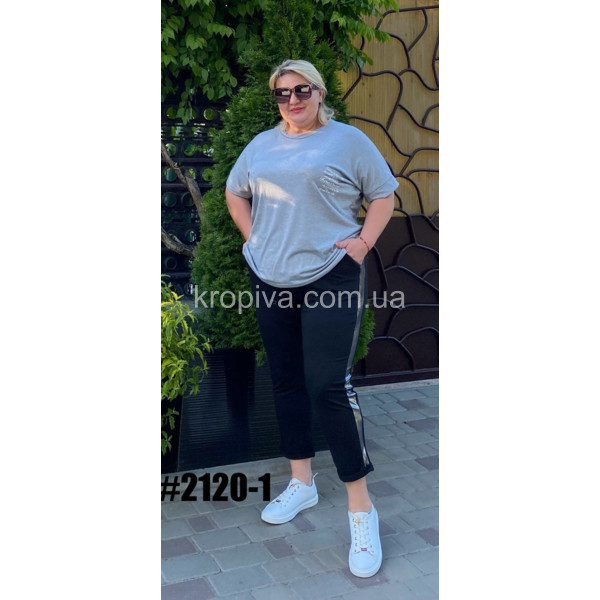 Женские спортивные штаны 2120 лампас батал оптом 290526-608