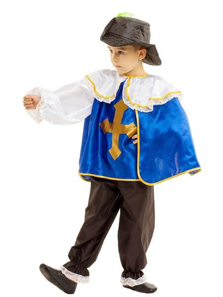 Карнавальний костюм дитячий Мушкетер у синьому.