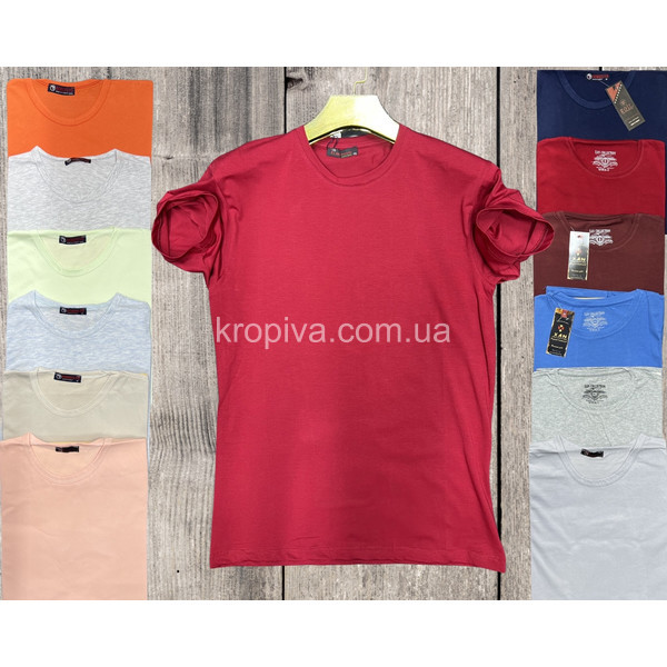 Чоловічі футболки однотонні норма Туреччина оптом 050423-708