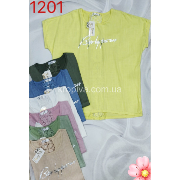 Женская футболка 1201 микс оптом  (070423-187)