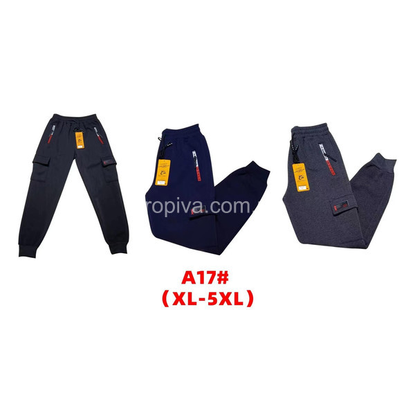 Мужские спортивные штаны зима норма оптом  (031123-265)