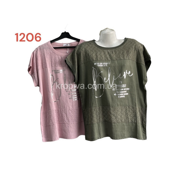 Женская футболка батал оптом 280124-17