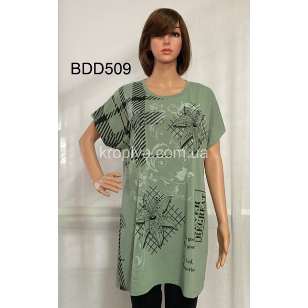 Женская футболка-туника батал микс оптом 190224-602