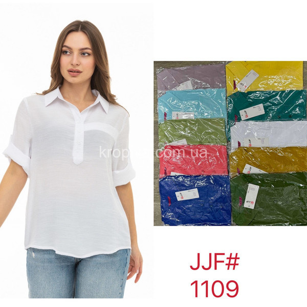 Женская рубашка полубатал 1109 оптом 290224-662