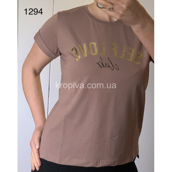Женская футболка норма оптом  (190324-258)