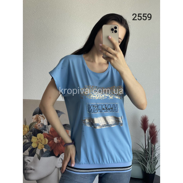 Жіноча футболка напівбатал мікс оптом 030524-470