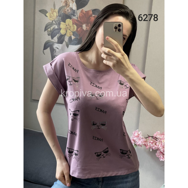 Жіноча футболка напівбатал мікс оптом 030524-510