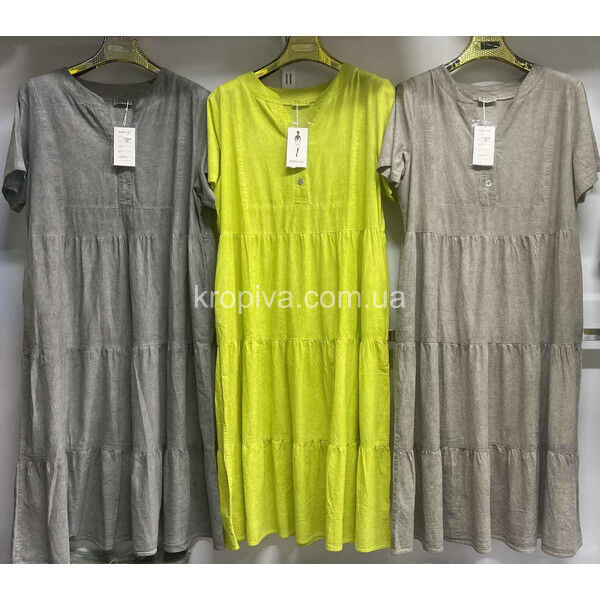 Женское платье батал лен Турция оптом  (200425-602)