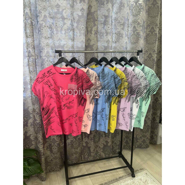 Женская футболка батал микс оптом 020525-080