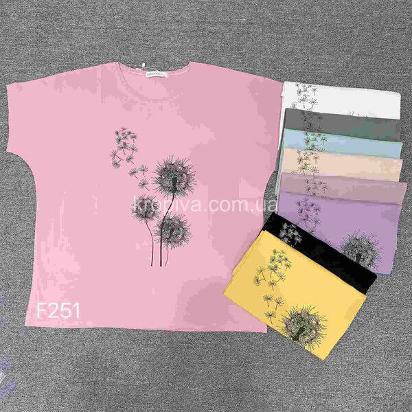 Женская футболка 251 батал микс оптом 100525-0126