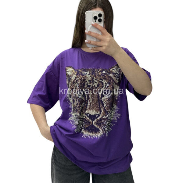 Женская футболка 25101 оверсайз оптом 110625-687