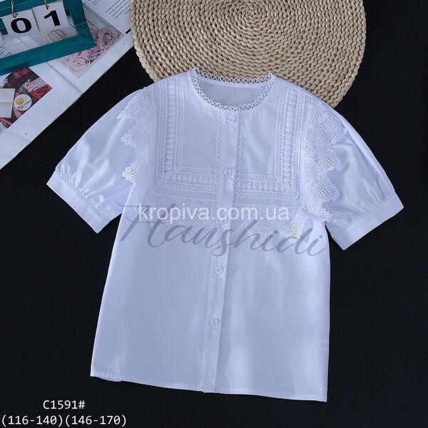 Детская рубашка на девочку школа оптом 100825-638