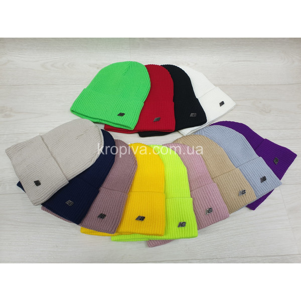 Женская шапка молодежная на флисе микс оптом 160925-670