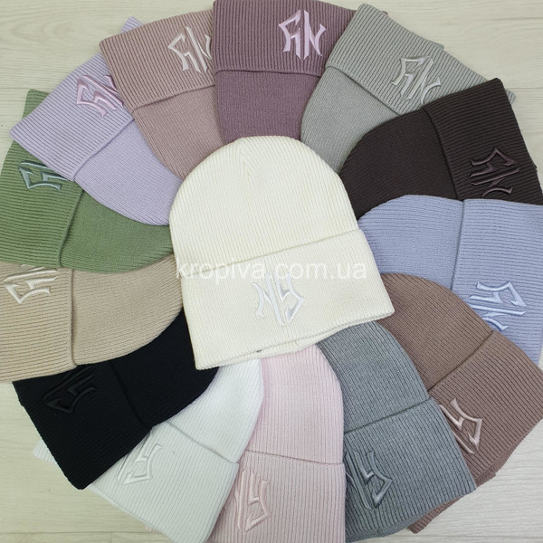 Женская шапка молодежная на флисе микс оптом 160925-690