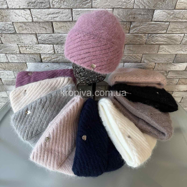 Женская шапка двойная вязка оптом 061025-117