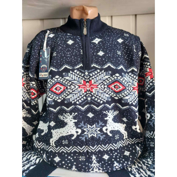 Мужской свитер батал Турция VIPSTENDO оптом 291025-671