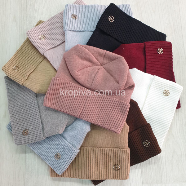 Женская шапка на флисе микс оптом 291025-727