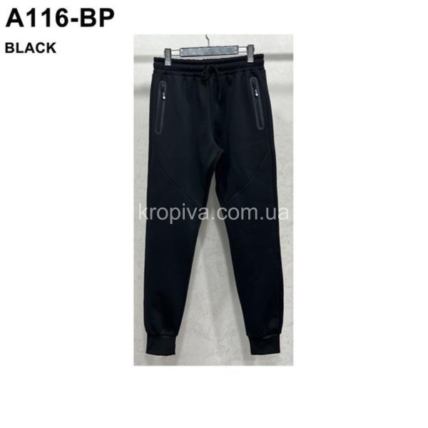Мужские спортивные штаны на флисе норма оптом 011125-615