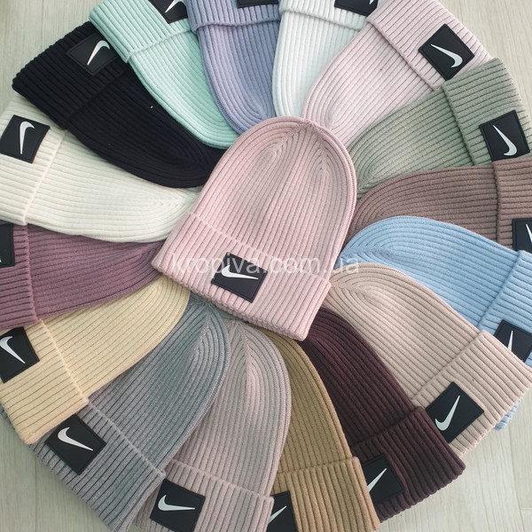 Жіноча шапка молодіжна на флісі мікс оптом 061125-668