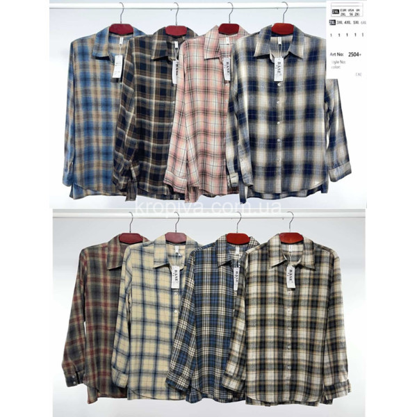 Женская рубашка батал оптом 110126-026