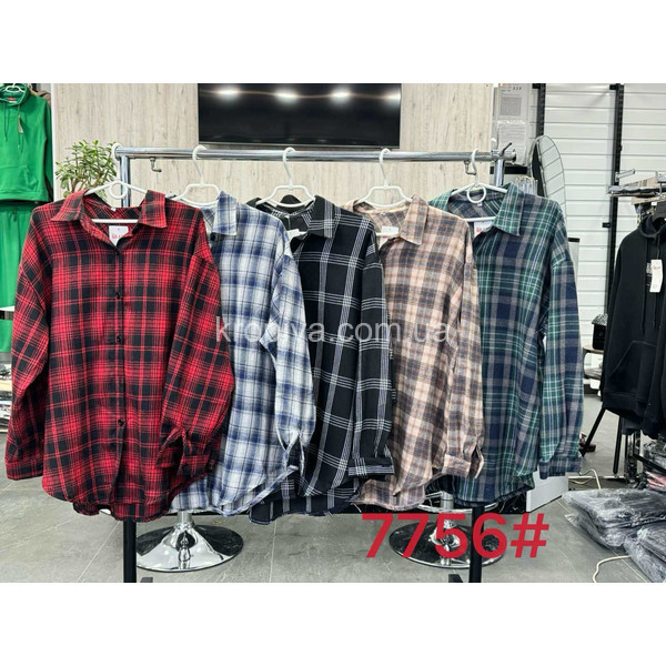 Женская рубашка батал оптом 110126-036