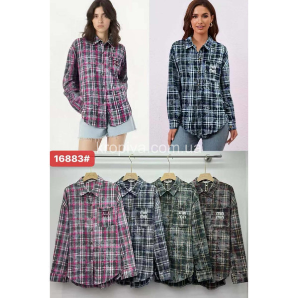 Женская рубашка батал микс оптом 130126-080