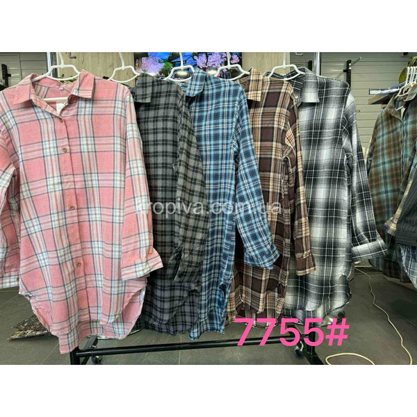 Женская рубашка батал оптом 130126-0100