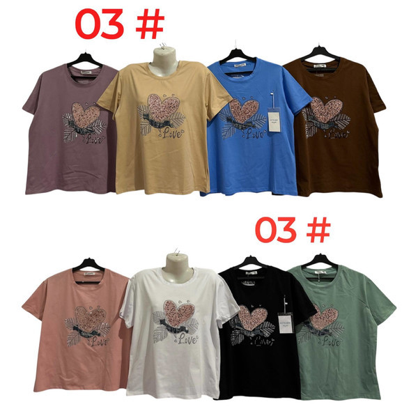 Женская футболка 03 микс оптом 040226-22