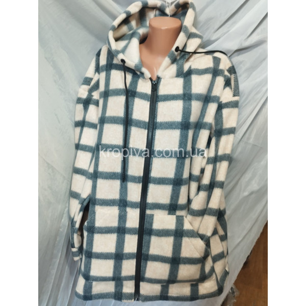 Жіночий батник/кардиган 586 фліс батал оптом 010326-784