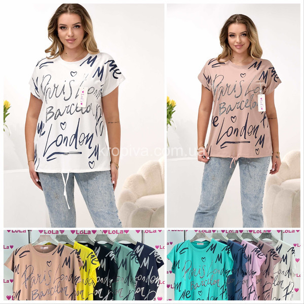 Женская футболка полубатал микс оптом 090326-076