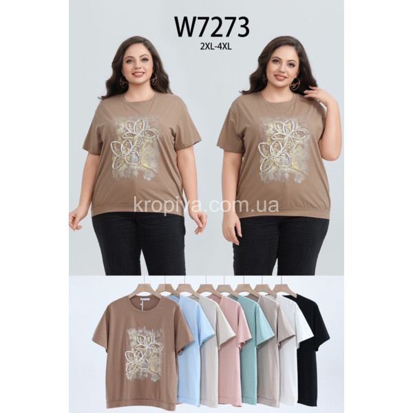 Женская футболка полубатал микс оптом 090326-782