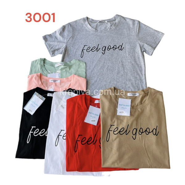 Женская футболка 3001 норма микс оптом  (210423-235)