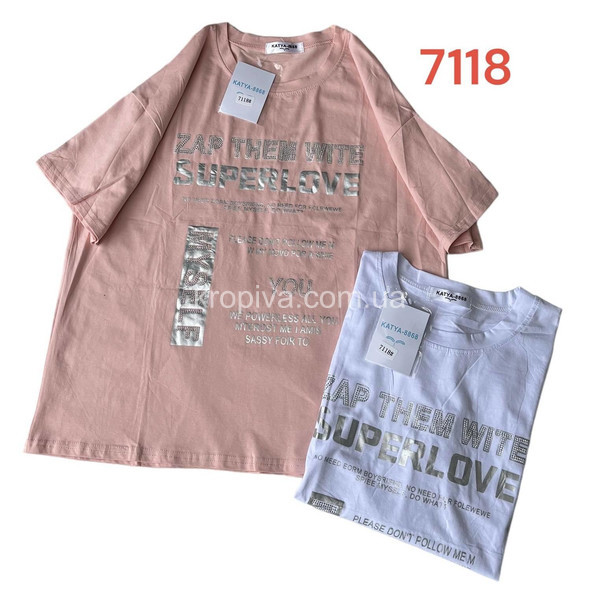 Женская футболка 7118 норма микс оптом  (300423-290)